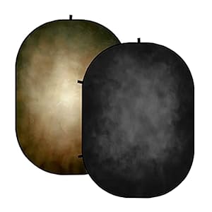 Kate Collapsible Backdrop Microfiber Black and Brown Double Sided Pop up Collapsible Background, for Photography, for Photographers, 5×6.5ft