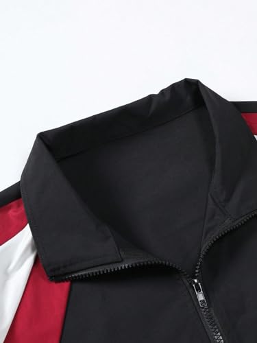 SOLY HUX Men's Varsity Jacket Zipper Color Block Windbreaker Jackets Long Sleeve Coats Streetwear3