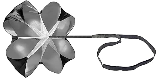 Sprintfallschirm,Speed-Fallschirm-Widerstands Widerstandsfallschirm mit verstellbarem Riemen Lauf-Sprint-Fallschirm zur Verbesserung der Geschwindigkeit Ausdauer Kraft Fußball Fußball Bohren