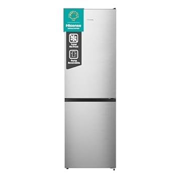 Hisense MC60300IE Frigorifero Combinato, Libera installazione,Total No frost, Ventilazione MultiFlow, Doppia porta reversibile, Inox, Altezza 186 cm,Capacità netta 300 litri, Controllo Touch, Classe E