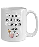 874 tazza da caffè non mangio i miei amici | vegano | per amici, famiglia, colleghi, mamma, papà tazza regalo personalizzata colazione tazza vintage tazza da tè 330 ml