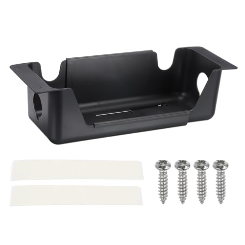 YOKIVE Bandeja para organización de cables, Negro | Organizador de cables para oficina, debajo del escritorio, para hogar, cocina y oficina miniatura 1