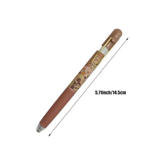 8 bolígrafos gel retractiles diseño capibara tinta negra 0.5 mm miniatura 5