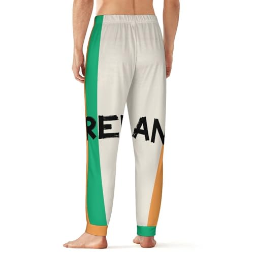 Vintage Ireland Irish Flag Breathable Mens Pajama Pants Lounge Sleep PJ Bottoms Sleepwear Jogger2