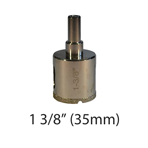 35mm Hole Saw for Tile For Holes for Pipes Guide Holds Holesaw In Place When Drilling Pro Grade Multi Use 35mm Diamond Hole Saw For Porcelain Granite Ceramic Glass Tile Glass Bottles - Image 4