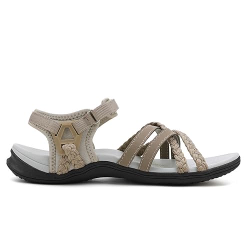 Image of UBFEN Womens Hiking Comfortable Sport Sandals Outdoor Walking | Casual Lightweight Water Sandals with Adjustable Straps Arch Support for All-day Wear, Beach, Vacation, Adventure, Camping