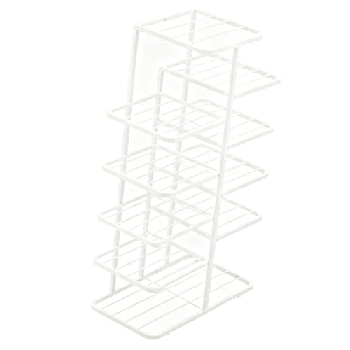Meuble chaussures vertical pour entrée étroite, solution gain de place en métal