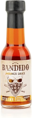 Scharfe Jindungo Bandido Sauce - 100-ml-Flasche - Sauce mit angolanischen Wurzeln - Hergestellt aus Jindungo-Paprika, Sonnenblumenöl und Zitrone - Gourmet-Produkt aus Portugal