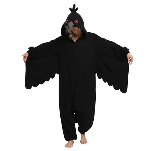 LBJR Erwachsene Cosplay Schlafanzug Tierkostüme Jumpsuit Onesie Nachtwäsche Overall Fasching Karneval Halloween Pyjama