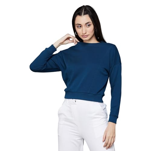 Ginger by Lifestyle Women Cotton Regular Fit Solid Sweatshirt Ginger by Lifestyle Women Cotton Regular Fit Solid Sweatshirt