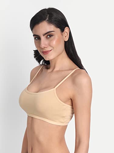 Image of Aimly Women's Cotton Non-Padded Non-Wired Low Coverage Sports Bra Pack of 3