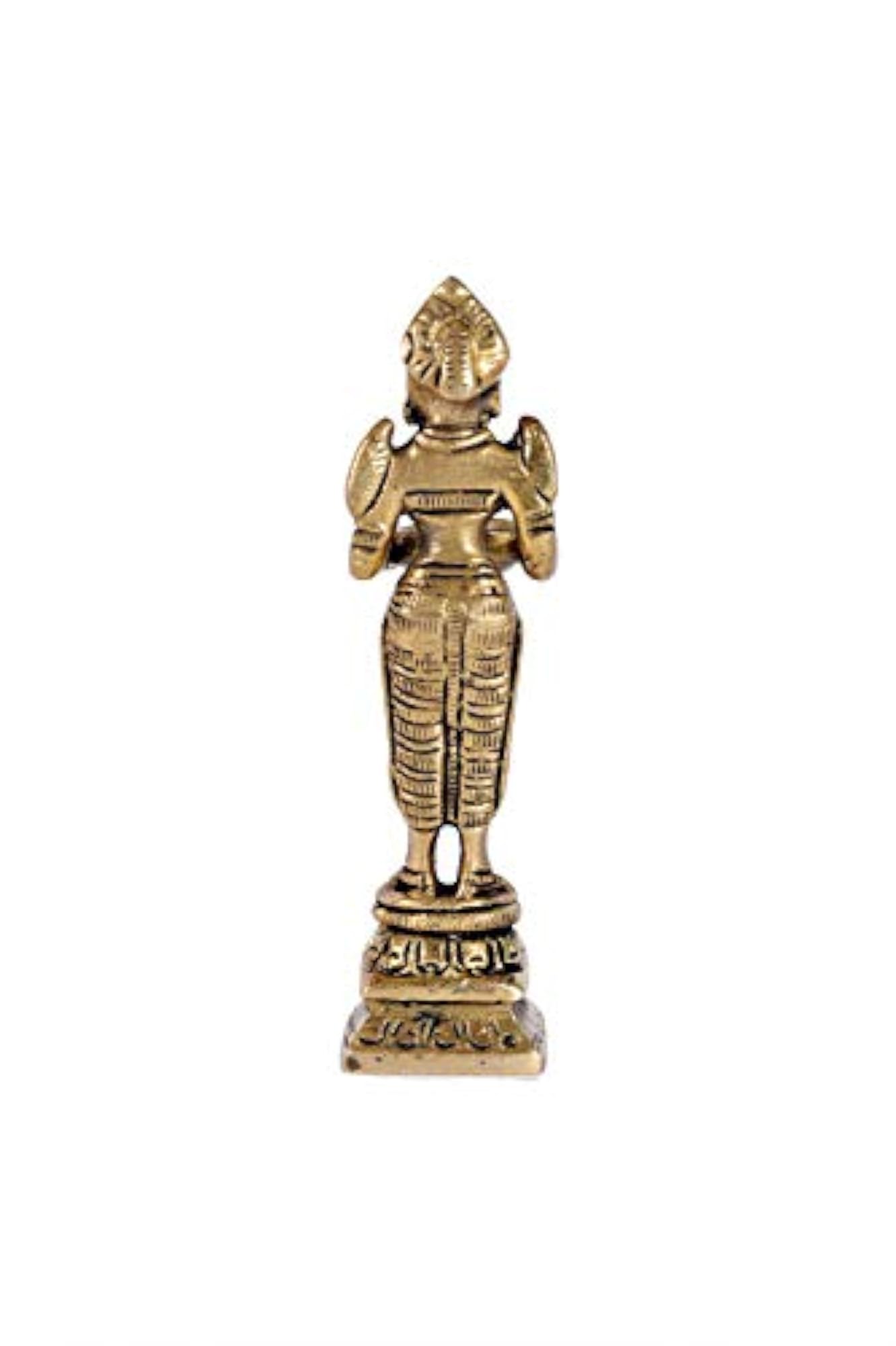 Brass Standing Deep Lady with Diya for Mandir Decor Gift