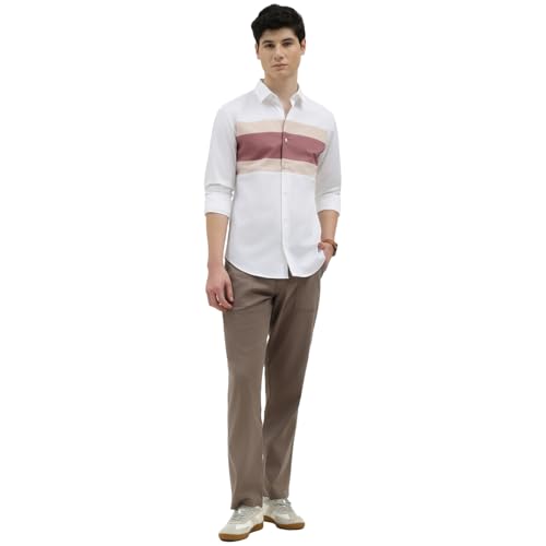 Image of United Colors of Benetton Slim Fit Spread Collar Solid Shirt - 26P5CB102PLNI902