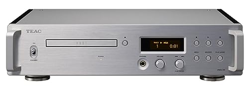 TEAC Reference VRDS 701   Reproductor de CD de gama alta con innovador mecanismo de unidad de CD VRDS, soporte MQA, USB DAC y amplificador de auriculares, color plateado