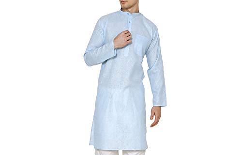 Kurta larga de lino Khadi transpirable que evita el calor en climas cálidos
