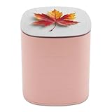 asbwuo Joyeros de madera con diseño de hoja de arce sobre fondo blanco para mujer, organizador de pendientes giratorio para collares, pulseras y anillos.