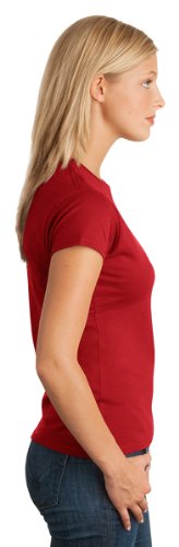 Gildan Junior Girls Softstyle t-Shirt. (Azalea) (Medium)3