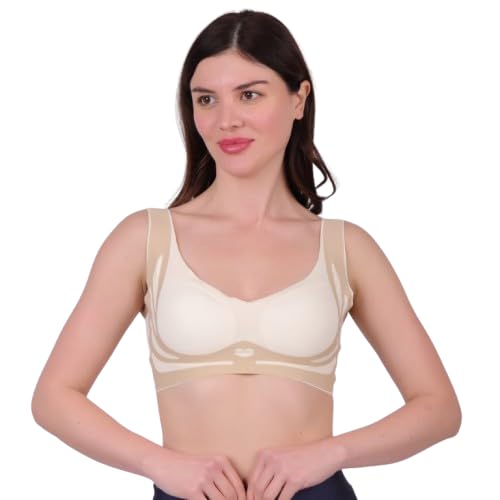 Women Seamless Padded Bra Wirefree Comfortable Lift Push Up Soft Sexy Smoothing Sports Bra Activewear Padded Bra Comfort Yoga Workout Everyday Bra (Pack of one)-picture-17
