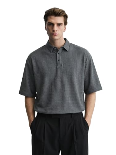 T-shirt à col rond texturé homme pour éviter les hauts basiques sans forme