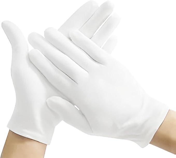2 Pairs 100% Cotton Moisturising and Protective Gloves Cotton Gloves for Eczema & Dry Hands