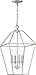 Quoizel AVY5204BN Aviary Pendant Ceiling Lighting, 4-Light, 240 Watts, Brushed Nickel (23"H x 13"W)