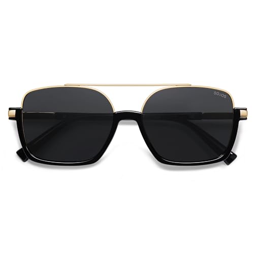 SOJOS Trendy Aviator Sunglasses for Women Men Polarized Retro Square Y2K Oversized Sun Glasses SJ26592