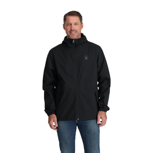 Veste Pitch Shell Spyder pour homme manteau de ski léger noir
