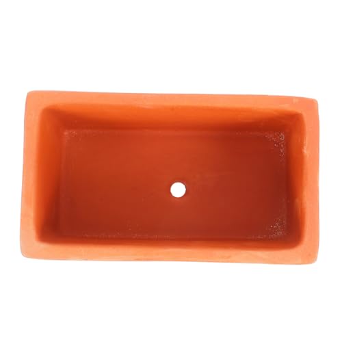 TOBBOMEY Macetero Rectangular De Terracota Pequeño para Jardín Maceta para Flores Decoración De Interior para El Alféizar De La Ventana Cactus Plantas Suculentas Y Bonsáis