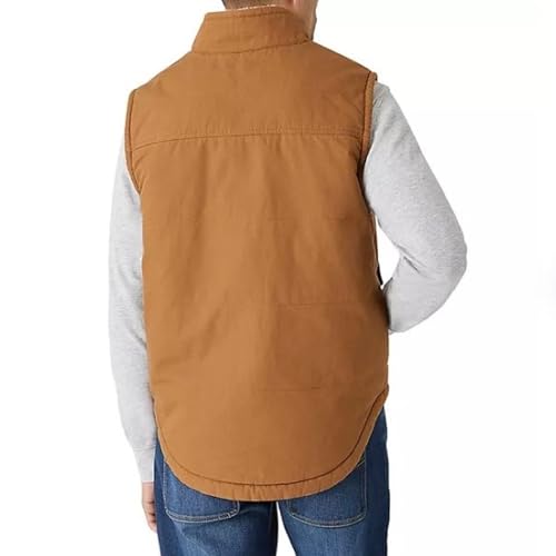 Image of Lee MEN'S SHERPA LINED WORKWEAR CANVAS VEST (US, Alpha, XX-Large, Regular, Regular, Tobacco)
