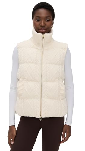 Varley Women's Irina Cable Knit Vest, Egret, Off White, M
