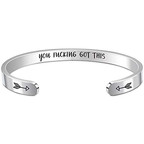 Btysun Bracelets for Women Mothers Day Bracelet Gifts from Daughter Inspirational Gifts for Women Graduation Gifts for Her Motivational Birthday Cuff Bangle Friendship Personalized Mantra Jewelry…