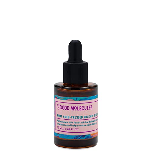 Good Molecules Pure Cold-Pressed Rosehip Seed Oil 13Ml/0.44Oz - Moisturizing, Anti-Aging, Antioxidant-Rich Face Oil To Plump, Balance, Hydrate - Sustainably Grown, Fragrance-Free, Vegan #TOP5