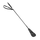 RiToEasysports Pferdepeitsche, Reitausrüstung, Pferde-Dressurgerte, 68 Cm Peitsche mit Gummi-Handschlaufe, Handfläche für Pferdekontrolle (BLACK)