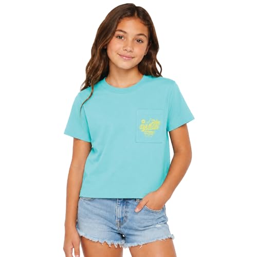 Image of Volcom Girls Shirts - Casual Crewneck Short Sleeve Graphic Tee Trendy Tops - Breathable Girls Summer Clothes