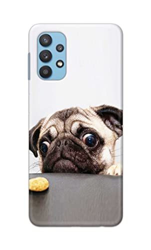 Image of PRINTFIDAA� Printed Hard Back Cover Case for Samsung Galaxy A32 4G Back Cover (Pug Dog) -2808