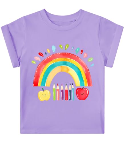 Image of Girls' School Days Short Sleeve Shirts Graphic T-Shirts Size 5-8
