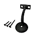 MVQJSUCI Handrail Bracket Stair Bracket Handrail Fastening Bracket Holder Zinc Alloy Wear-resistant Solid for Installation in Living Rooms Kitchens Schools Spo, Black