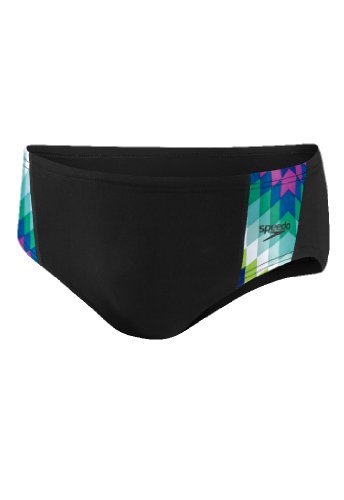 Speedo Men's Endurance Lite Kinetic Zag Brief Swimsuit