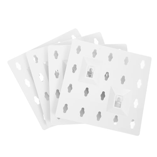 OSOLADY Peg Board Garage Wall Organizer Pegboard Organizer Pegboard Panel Display Wall Board Panel Garage Pegboard Tool Organizer Pegboard Wall Organizer Pegboards for Walls PVC White