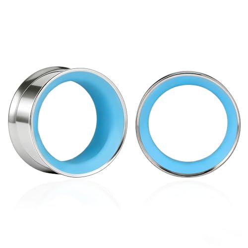 Maxbott �C���[�Q�[�W 2G (6mm) - 1�C���` (25mm) ���� 316L �X�e�����X�X�`�[�� �_�u���t���A �C���[�v���O �g���l�� �X�g���b�`���[ �{�f�B�s�A�X �C�������O �W���G���[ ���f�B�[�X �����Y, 16mm(5/8"), �X�e��