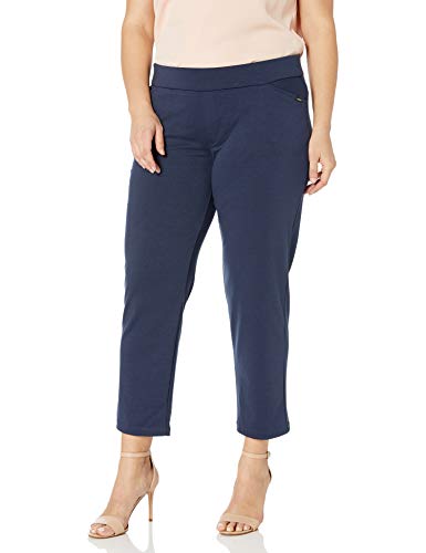 Chic Classic Collection Women's Plus Size Knit Pull-on Pant, Dress Blues, 20P