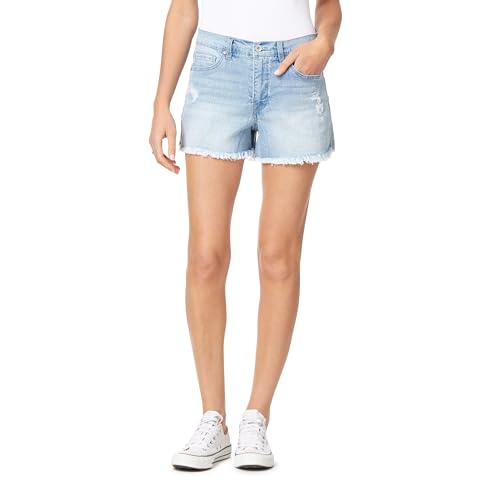 WallFlower Women's Fearless Curvy Denim Fashion Shorts High-Rise Insta Vintage Juniors, Wilma, 3