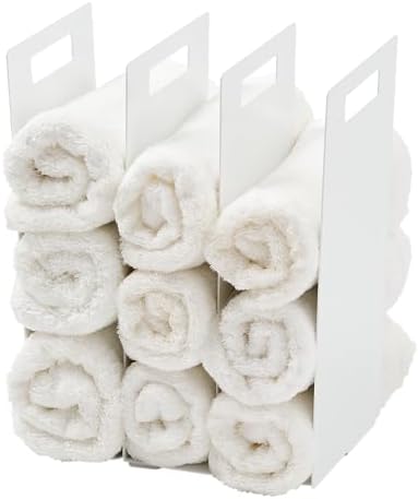Yamazaki Home Tower Interlocking Towel Organizer - Bathroom Storage Shelf Rack - Steel