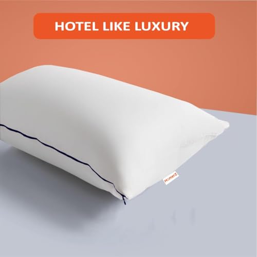 Image of Homerz Premium Gusset Cloud Pillow with Zipper for Height and Firmness Adjustment, 18x28 inch, Microfiber Fill (Set of 4)