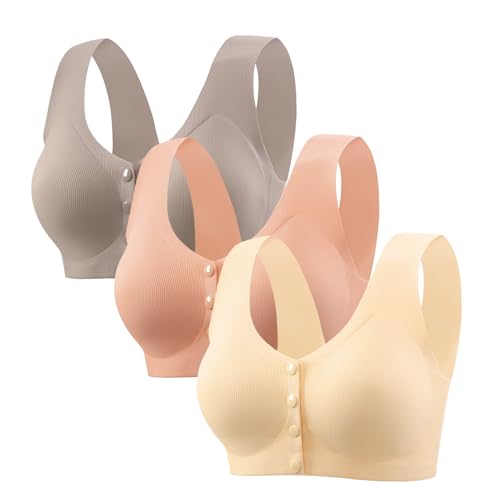 Soutien-gorge fermeture avant anti-irritation sans armatures grande taille 3XL x3