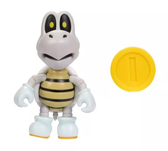 SUPER MARIO 4 inch Action Figure (Dry Bones with Coin), Red, 4 inches - Image 2