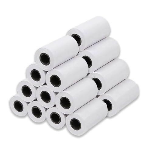 MERCURY TEXTIL  Rollos de Papel Térmico de 57x35x12mm para todos los TPV, Datafonos, Tickets e impresoras térmicas, Impresión Duradera y Clara sin Bisphenol A (20 rollos)