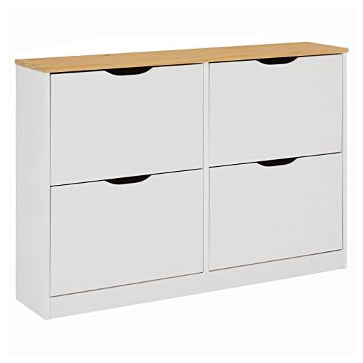 Sapateira Basculantes Madeira 24 Pares Basil (Mel Branco)