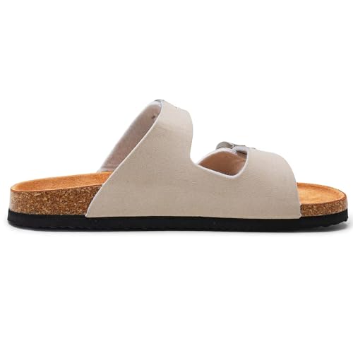 Image of Torotto Kids Sandals Boys Girls Slide Summer Non-slip Cork Glitter Toddler Slippers with Adjustable Straps for Indoor & Outdoor