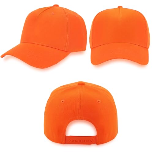 Image of 12 Pack Seamless Baseball Caps Wholesale Bulk - No Center Seam, DIY Friendly, Adjustable Breathable Lightweight for Men Women